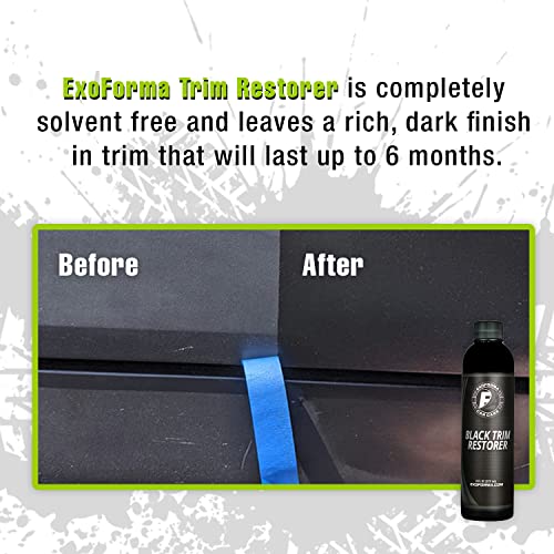 ExoForma Black Trim Restorer - Unique Dye-Infused Formula Lasts 6+ Months - Restores Factory Black to Plastic Trim - Protects Against UV Rays, Helps Conceal Scratches & Scuff Marks - Works in Seconds - Image 5