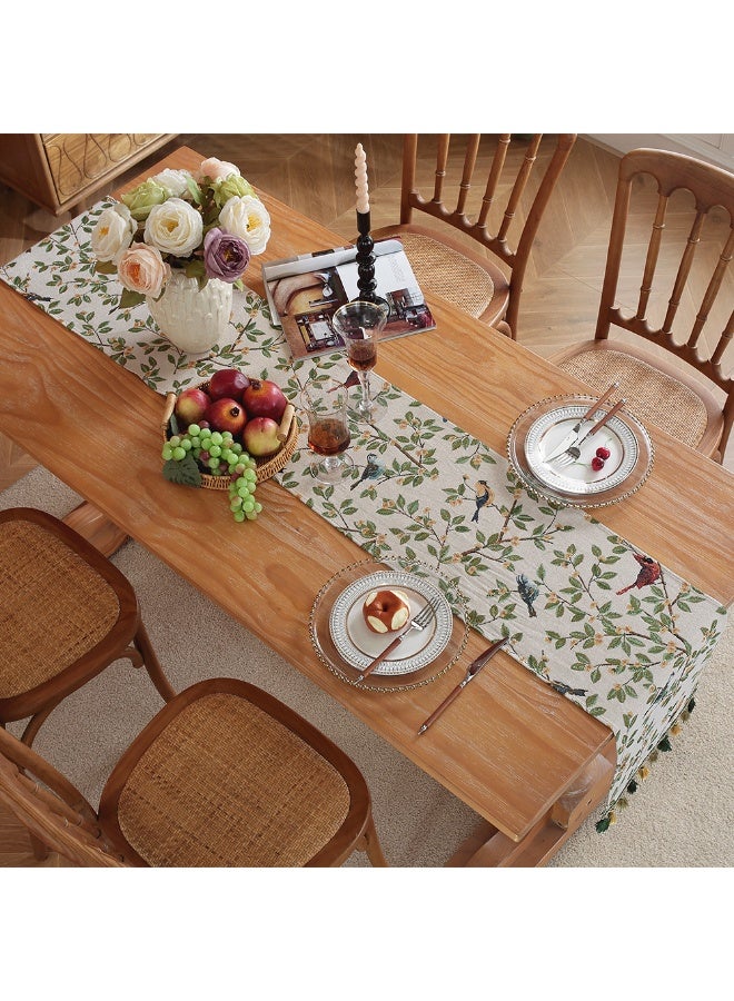 jisimu American antique long dining tablecloth, tea table, tablecloth and flag, jacquard embroidered long tablecloth 30*180cm - Image 4