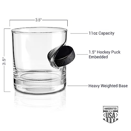 BenShot Hockey Puck Rocks Glass - 11oz | Made in the USA - Image 3