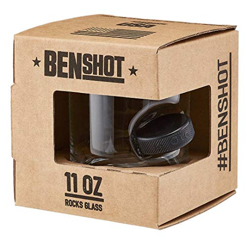 BenShot Hockey Puck Rocks Glass - 11oz | Made in the USA - Image 2