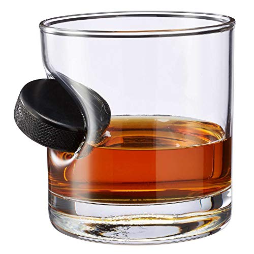 BenShot Hockey Puck Rocks Glass - 11oz | Made in the USA - Image 1