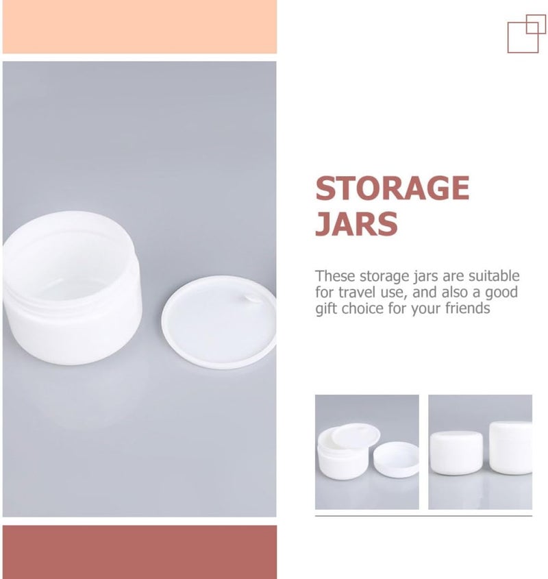 6pcs 250g White Pp Face Cream Containers Empty Cosmetic Jars Leak-proof Sub-packing Jars for Travel and Sample Storage - Image 3