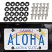 Middrivr 20PCS Fender Bumper Washer Bolt Aluminum Fender Washer Engine Bay Dress Up Kit Fasteners M6 JDM Fender Washer Kit Fits Bumper Washer Bolt Headlights Trunk Engine Bay Dress Up Black - Image 2