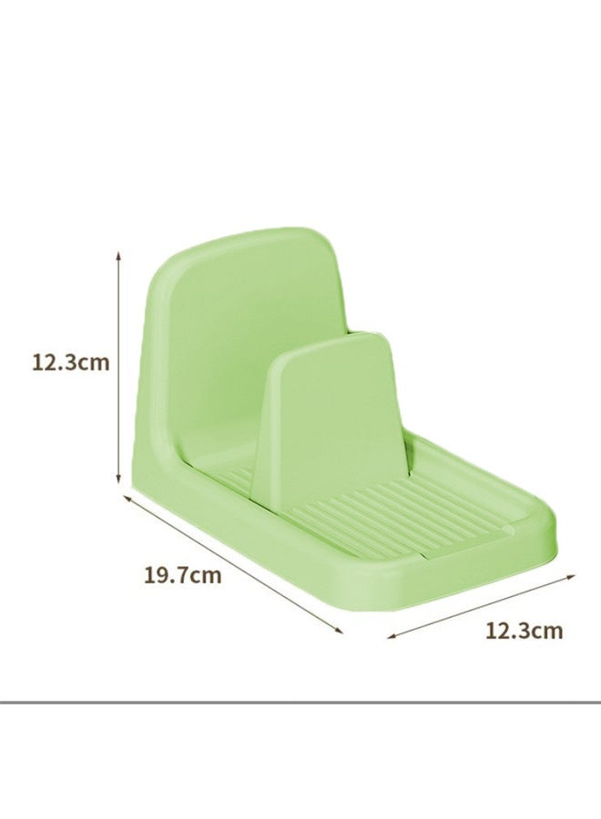 هومستر ملعقة الراحة مع حامل غطاء الوعاء لعداد المطبخ ، ملعقة ملعقة حامل الشوكة للطبخ ، الأخضر - Image 5