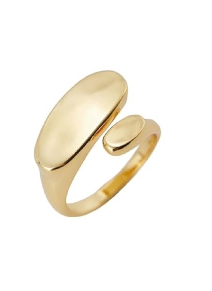 Women’s Ring Oval Gold-Plated Stainless Steel Rust- Resistant One Size - pzsku/Z8D128EF4C62FE9D674E9Z/45/_/1724834630/b252b9ec-18e6-41f0-a123-7cf2353684a8