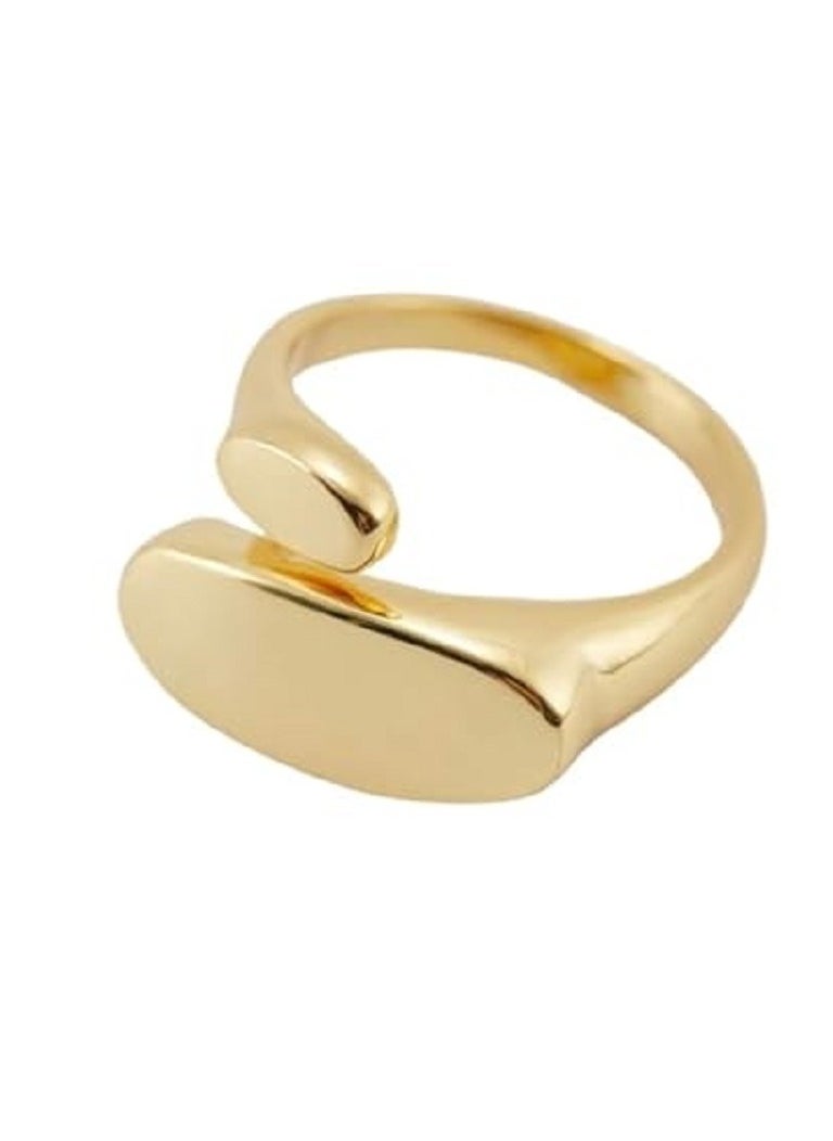 Women’s Ring Oval Gold-Plated Stainless Steel Rust- Resistant One Size - pzsku/Z8D128EF4C62FE9D674E9Z/45/_/1724834666/15c311b4-f907-4774-aaf7-8b06e46aa620