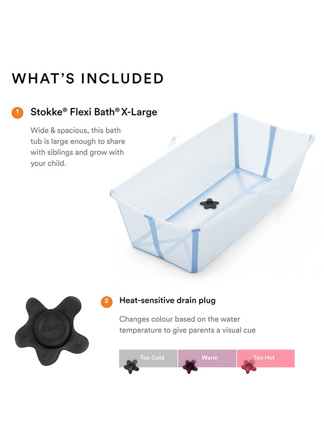 STOKKE Flexi Bath X Large Extra-Large Foldable Baby Bath In Ocean Blue  - Image 4