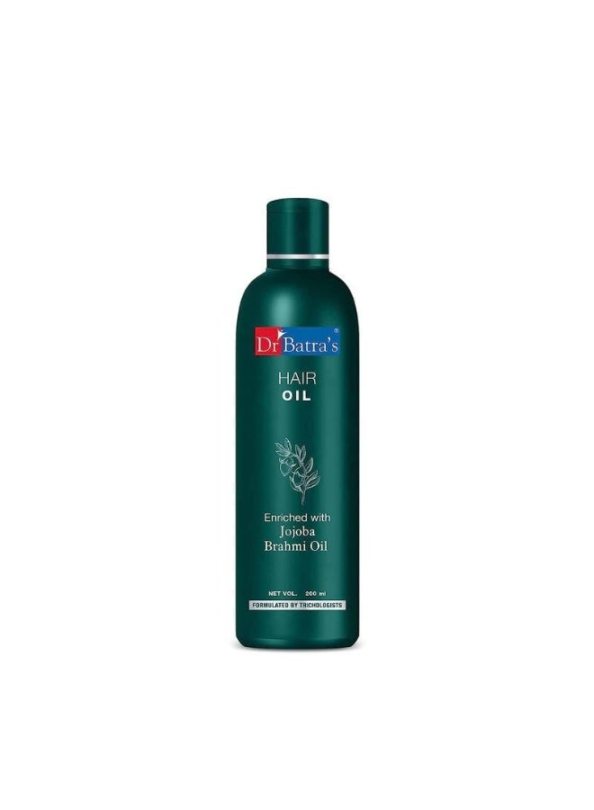 Dr Batra's Hair Oil, Enriched with Jojoba  Brahmi oil , Hair oil for texture, Prevents Hair Splittens, Oil for Thicker hair (200ml-Pack of 3) - Image 2