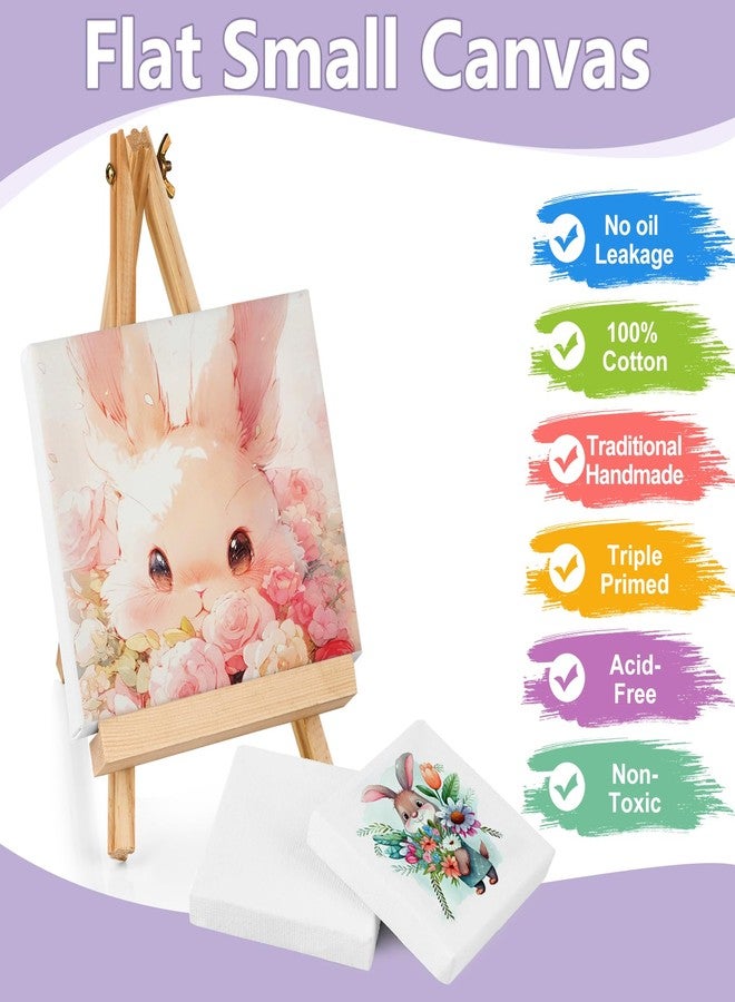 ESRICH Small Canvases for Painting 3x3IN, Mini Canvas in Bulk 12Pack, 2/5In Profile Small Square Canvas, Blank Canvases are Great for School Projects and Kids Birthday Parties, Home Decor Project. - Image 3