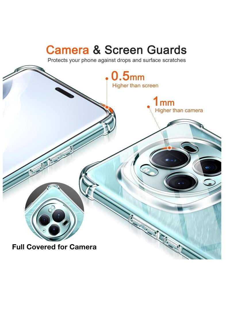 Case Compatible with Honor Magic6 Pro/Honor Magic 6 Pro, Cover Silicone Transparent TPU Gorilla Anti-shock Protector Camera Shockproof Corners - Clear - Image 3