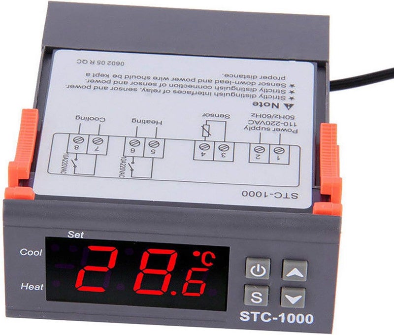 Generic 220V Digital Temperature Thermostat STC-1000 Controller -50°C~110°C Heating Cooling - Image 1