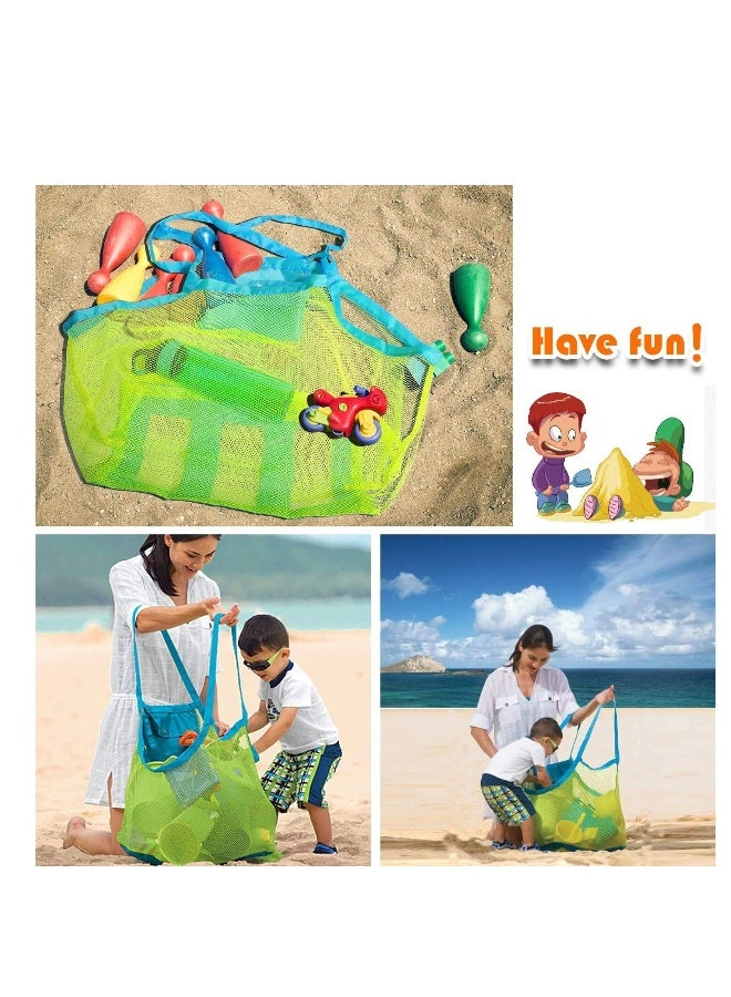 Sand Beach Mesh Storage Bag For Kids Summer Beach Shell Toys Clothes Tote Bags for Holding Beach Toys Children’ Toys Market Grocery Picnic Tote  - Image 2