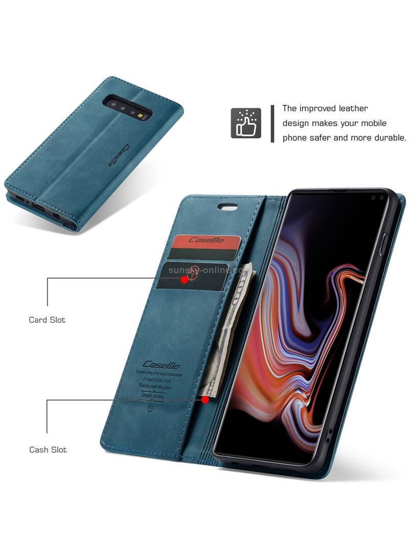 CaseMe Samsung Galaxy S10 5G Case Wallet, for Samsung Galaxy S10 5G Wallet Case Book Folding Flip Folio Case with Magnetic Kickstand Card Slots Protective Cover - Green - Image 4