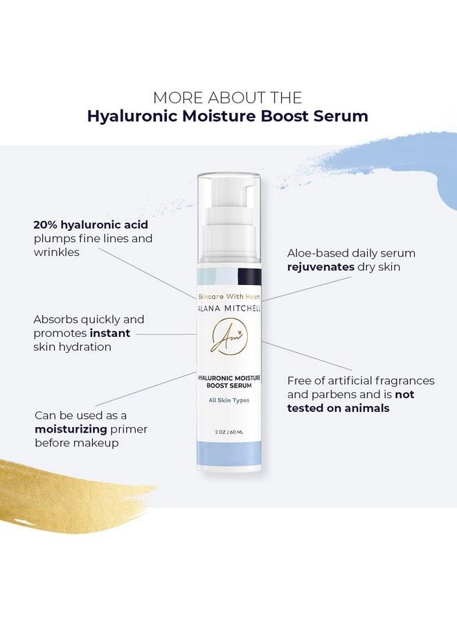 Alana Mitchell Hyaluronic Acid Serum For Face Moisture Boost Anti Aging Serum Face Serum To Fight Wrinkles & Fine Lines Hydrating Serum Face Moisturizer For Sensitive Dry & Combo Skin (2 Oz) - Image 4