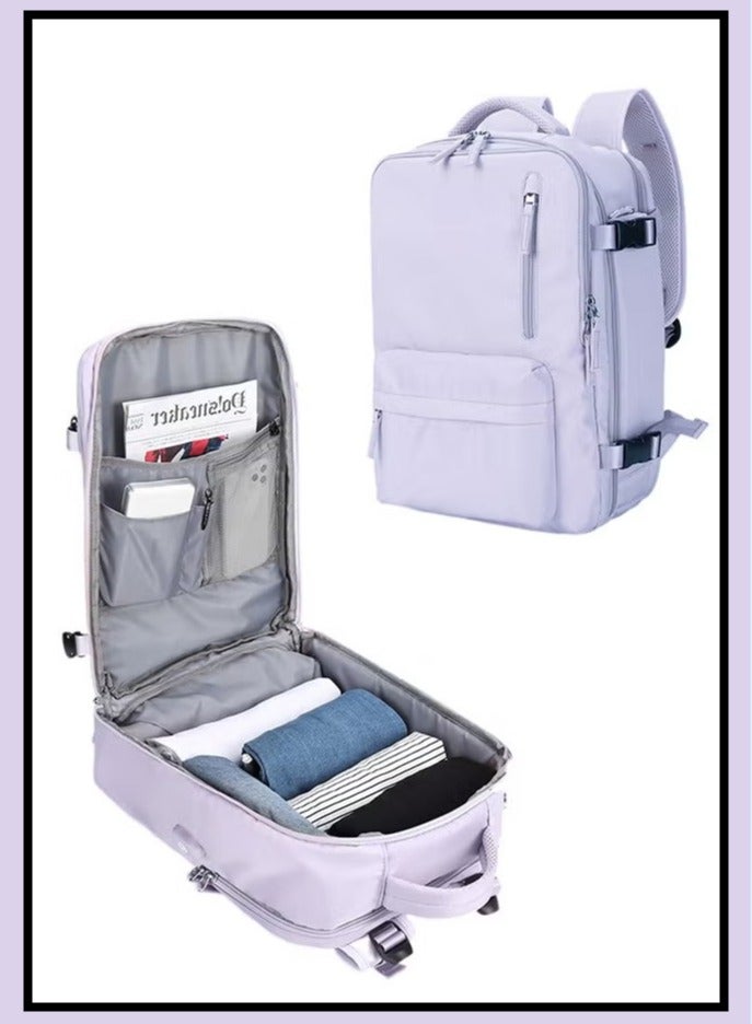 Canway Travel Backpack for Men Women Carry On Backpack with USB Charging Port Shoe Compartment Flight Approved College School Bag Casual Daypack for Weekender Business Hiking - Image 1