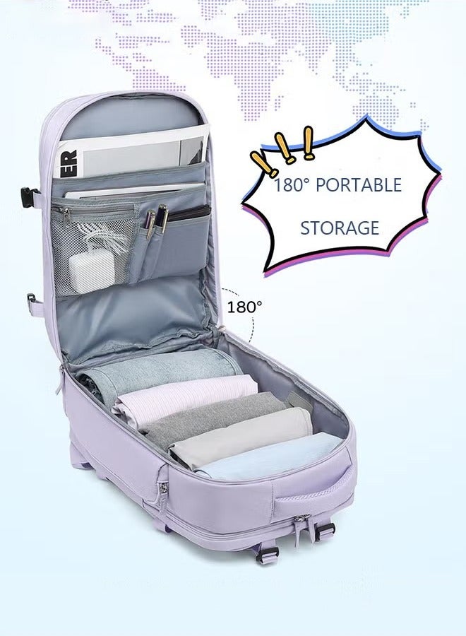 Canway Travel Backpack for Men Women Carry On Backpack with USB Charging Port Shoe Compartment Flight Approved College School Bag Casual Daypack for Weekender Business Hiking - Image 3