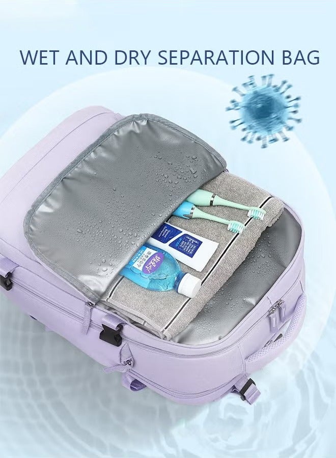 Canway Travel Backpack for Men Women Carry On Backpack with USB Charging Port Shoe Compartment Flight Approved College School Bag Casual Daypack for Weekender Business Hiking - Image 4