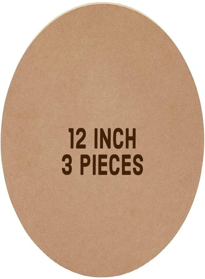 Estella® 12 Inch - Round MDF Wood Circle Boards - for Art, Craft, Resin, Lippan, Mandala, Painting, Wall Hanging, Clock Making, Decoration (12 inch) (12 Inches, 3) - Image 1