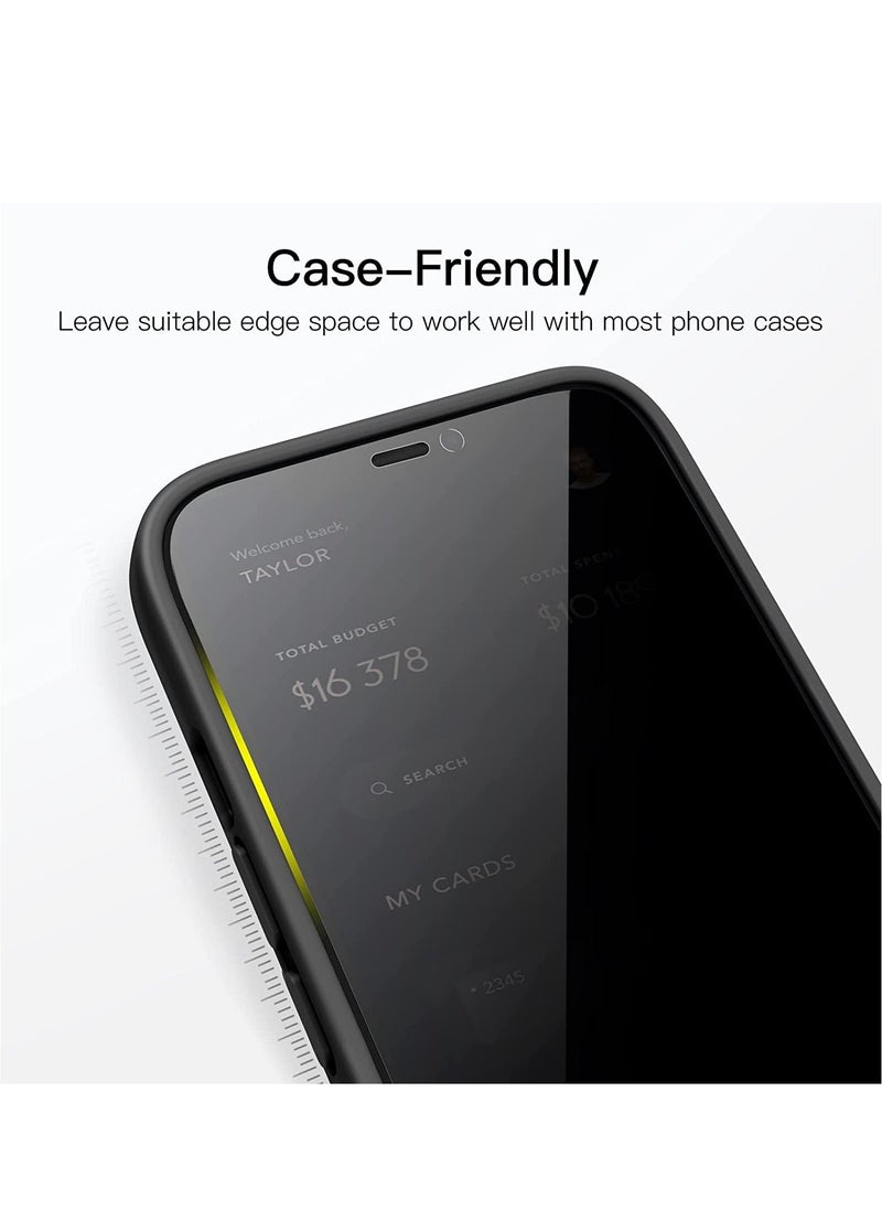 Raxoom Privacy Screen Protector for iPhone 11 Pro Max, [3D Touch] Anti Spy 9H Tempered Glass, Edge to Edge Full Cover Screen Protector Anti-Fingerprint Full Coverage (Black) - Image 4