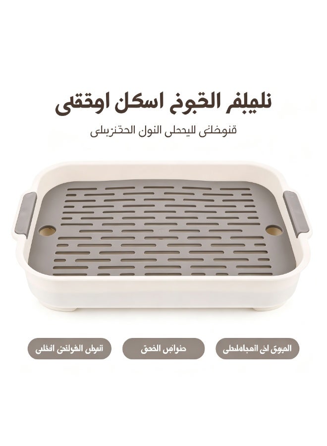 صينية فضلات أرانب وقطط مزدوجة قابلة للفصل، مرحاض حيوانات بفصل البول - Image 3