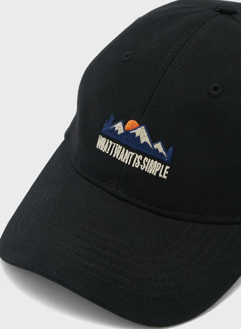 Seventy Five Slogan Curve Peak Cap