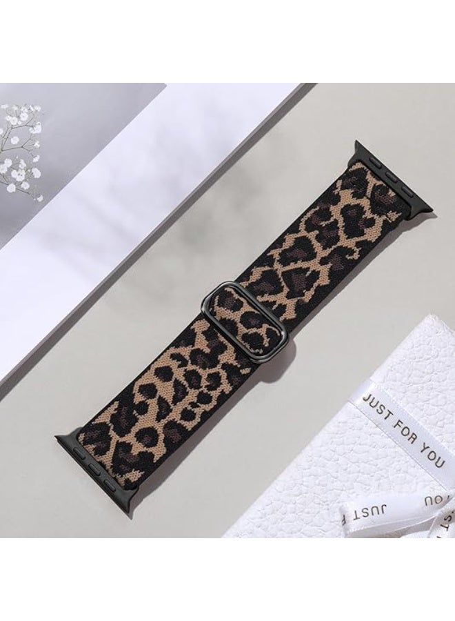 سوار مرن قابل للتمدد متوافق مع ساعة أبل للرجال والنساء، مقاسات 44 مم، 45 مم، 41 مم، 46 مم، 49 مم، 42 مم، حزام مضفر من النايلون المرن الناعم لساعات أبل من السلسلة 11، 10، 9، 8، 7، 6، 5، 4، 3، 2، 1، SE، Ultra - Image 3