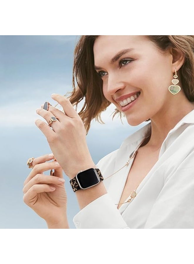 سوار مرن قابل للتمدد متوافق مع ساعة أبل للرجال والنساء، مقاسات 44 مم، 45 مم، 41 مم، 46 مم، 49 مم، 42 مم، حزام مضفر من النايلون المرن الناعم لساعات أبل من السلسلة 11، 10، 9، 8، 7، 6، 5، 4، 3، 2، 1، SE، Ultra - Image 5