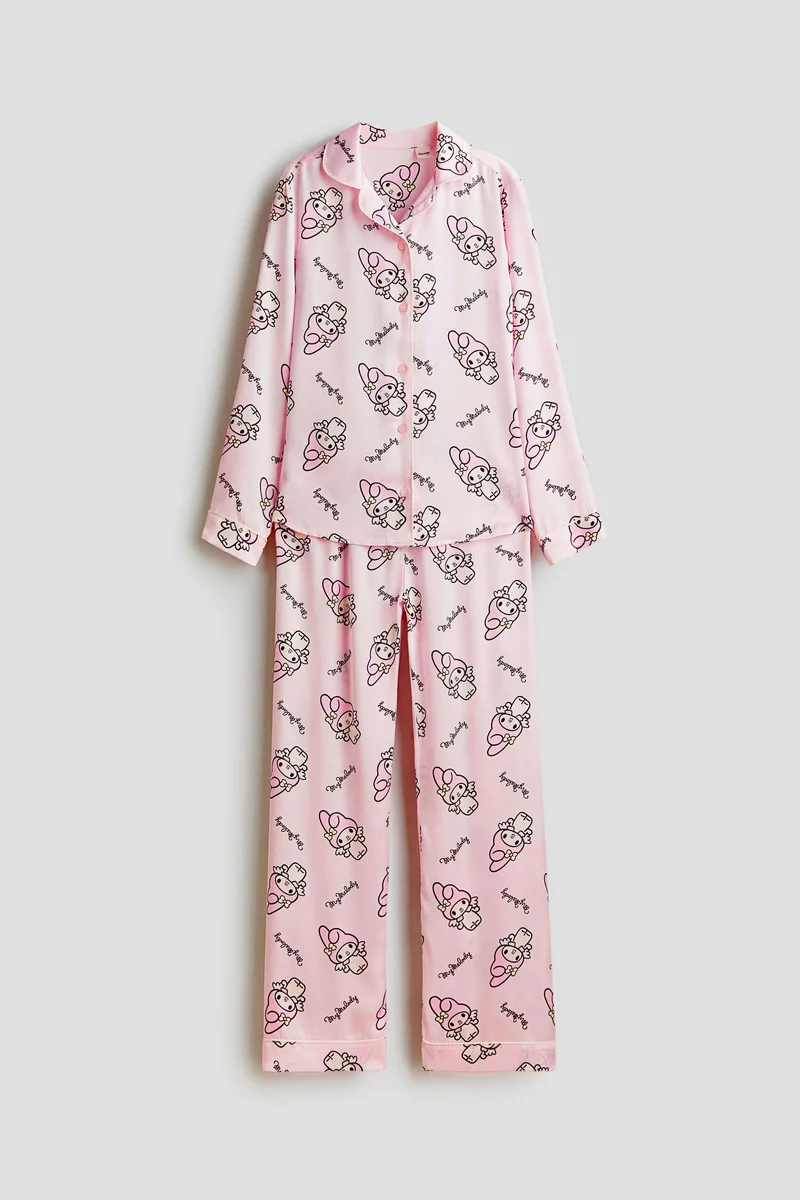 H&M Printed satin pyjamas