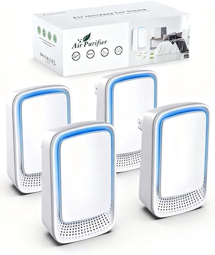 JOSTART Plug In Air Ionizer Purifier for Home (4 Pack), Negative Ion Generator, Quiet Air Freshener for Bedroom, Office, Kitchen, Portable Air Filter, Mini Air Cleaner - Image 1
