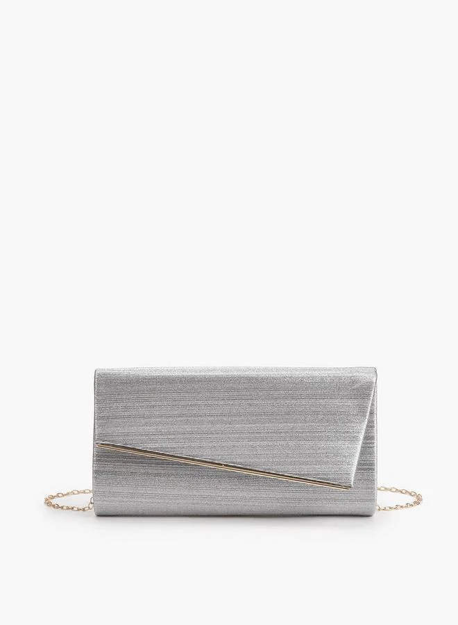Textured Clutch With Adjustable Strap