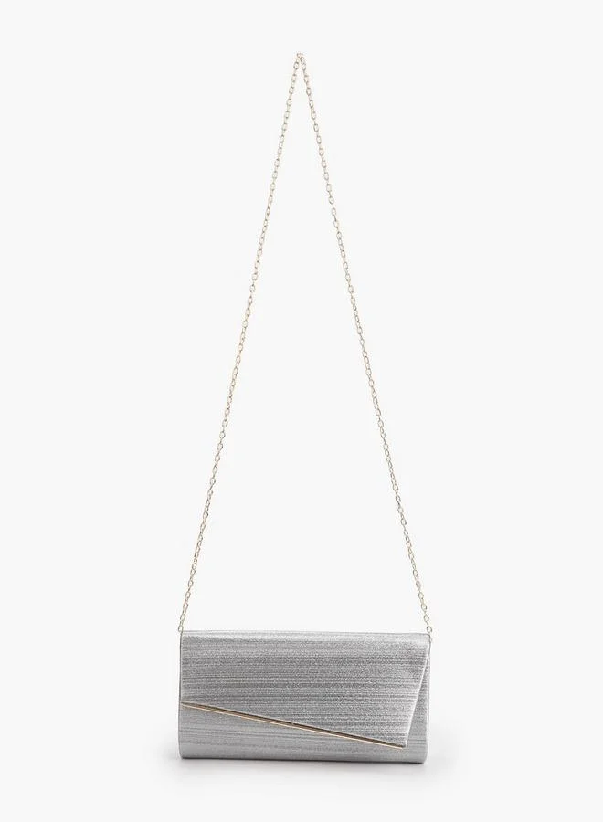 بابريكا Textured Clutch With Adjustable Strap