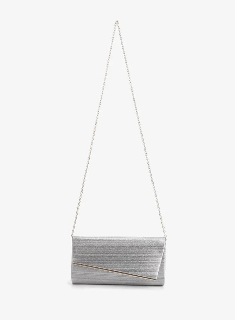 Paprika Textured Clutch With Adjustable Strap