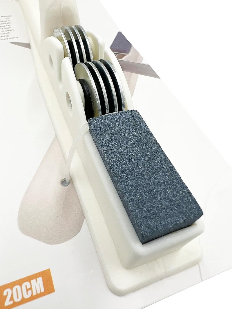 Eotia Manual Knife Sharpener 2-Stage Knife Sharpening Tool 20cm, White - Image 3