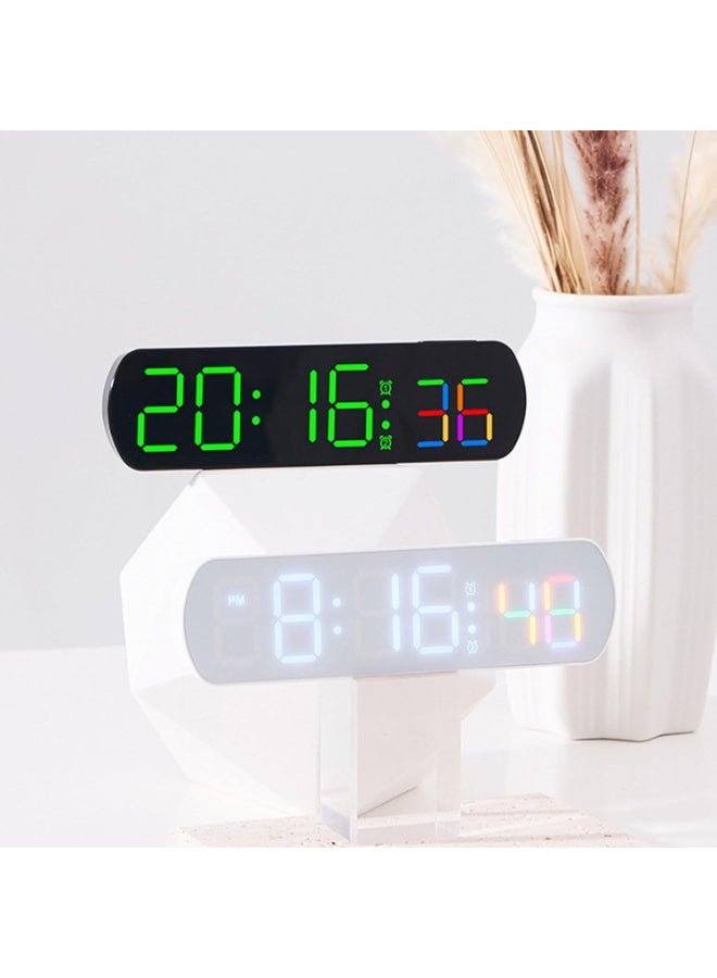Digital LED Clock with Green Light - Modern Alarm Clock - Image 5