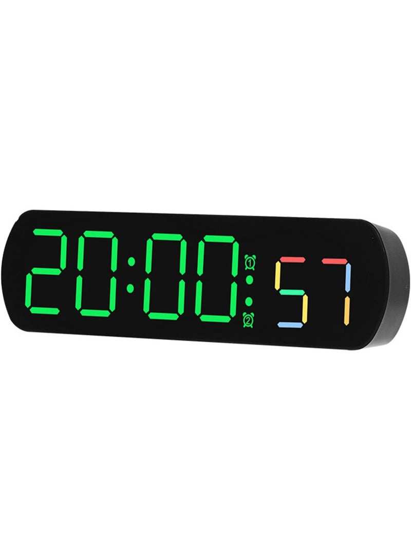 Digital LED Clock with Green Light - Modern Alarm Clock - Image 1