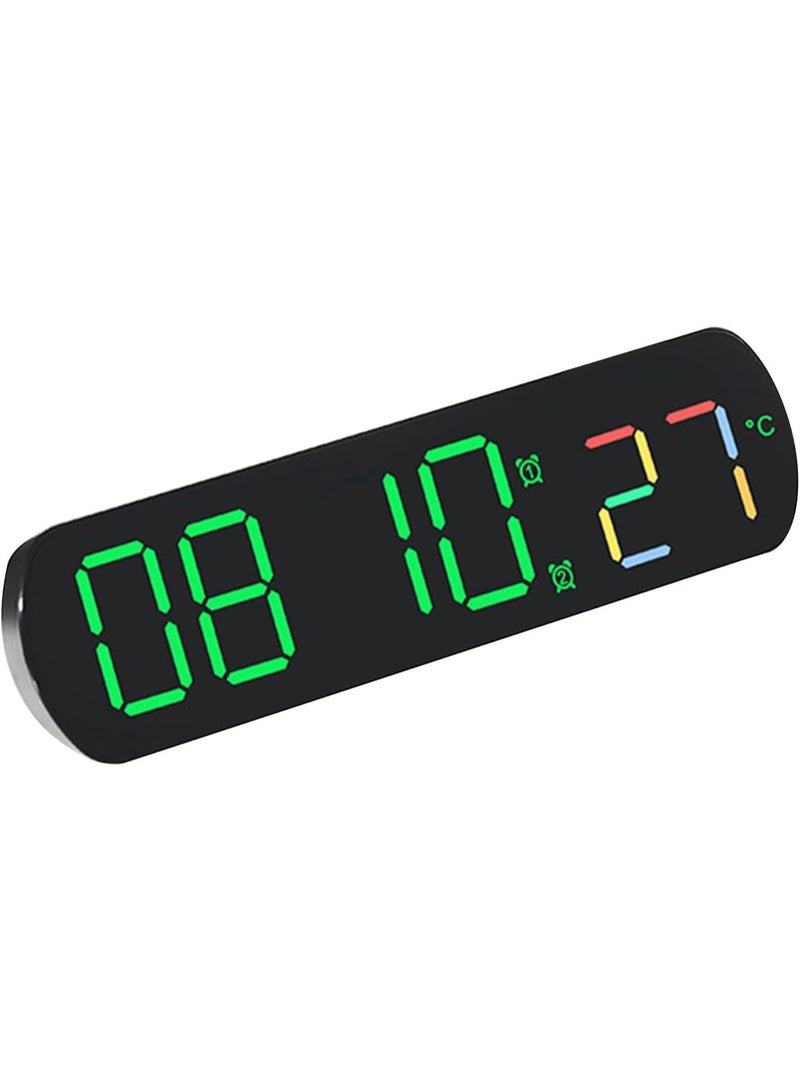 Digital LED Clock with Green Light - Modern Alarm Clock - Image 2