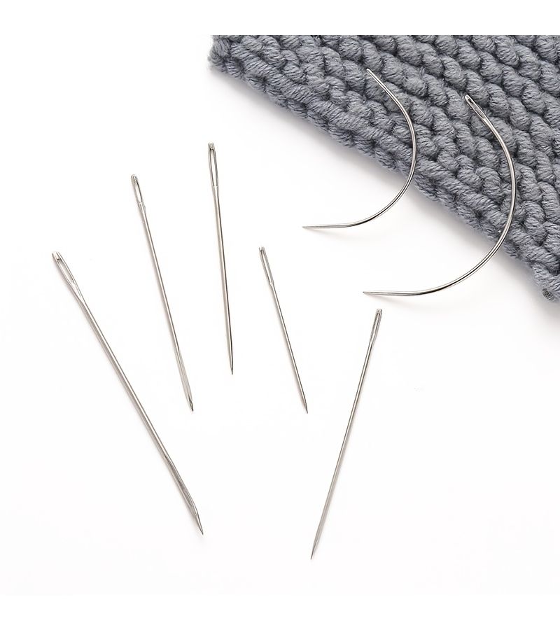 7 Stainless Steel Bent Needles Ergonomic Handle Durable For Crafts Shoe Repair Sewing - Image 2