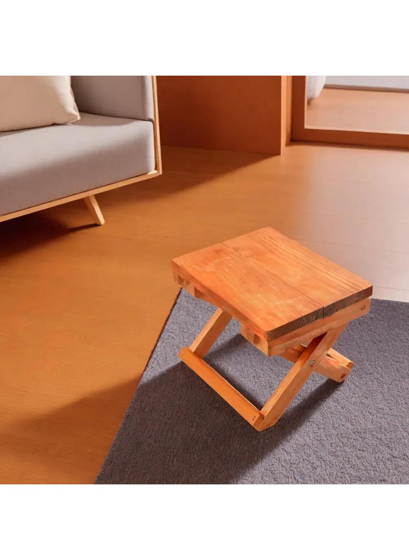 Larihk Retail Larihk Retail Portable Wooden Foldable Stool Compact and Lightweight Design Sturdy and Durable Seat for Indoor and Outdoor Use Ideal for Camping Garden Small Spaces and Easy Storage23X30X23 CM  - Image 5