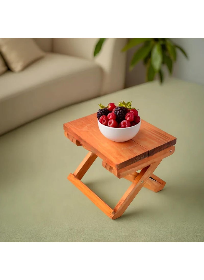 Larihk Retail Larihk Retail Portable Wooden Foldable Stool Compact and Lightweight Design Sturdy and Durable Seat for Indoor and Outdoor Use Ideal for Camping Garden Small Spaces and Easy Storage23X30X23 CM  - Image 4