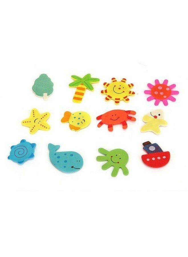 CraftDev Wooden Nature Theme Magnets - Set of 48, Multicolour - Image 5