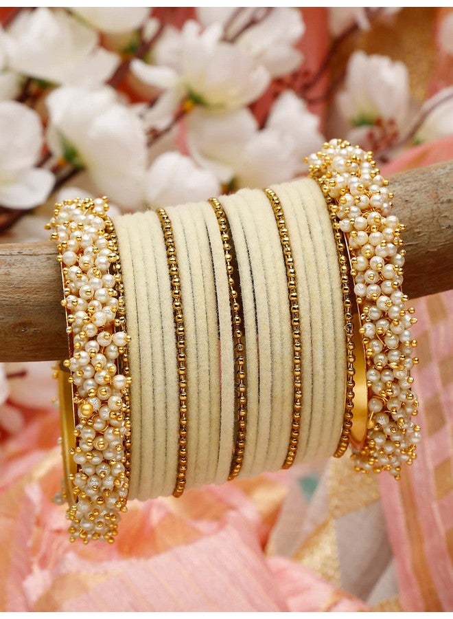 Shining Diva Fashion Latest Gold Plated Set of 23 Stylish Traditional Bangle for Women (12994b_2.6) - Image 4