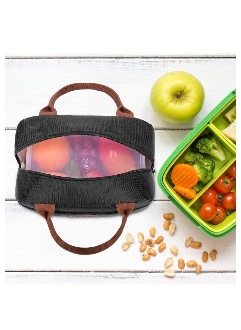 MahMir - Insulated Lunch Bag for Men Women Kids with Strap Handles, Wide Open Easy to Clean Insulated Lunch Bag Box for Office Work School Picnic Travel, Leakproof Thermal Cooler Insulated Lunch (Blue) - Image 1