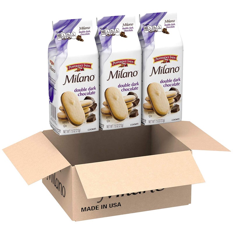 Pepperidge Farm Milano Cookies Double Dark Chocolate 3 Bags 75 oz Each