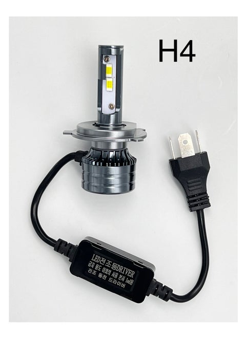 HONGZE Headlights Generic 2Pcs H4 LED Headlight Bulbs with Super Bright Cool White Hi/Lo Beam LED Bulbs Plug and Play(Korea)