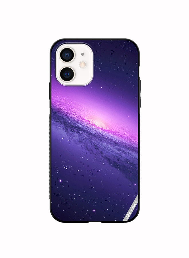 VR CREATIVE Protective Case Cover For Apple iPhone 12 mini Abstract Crossed Lines Galaxy Seamless Design Multicolour - Image 1