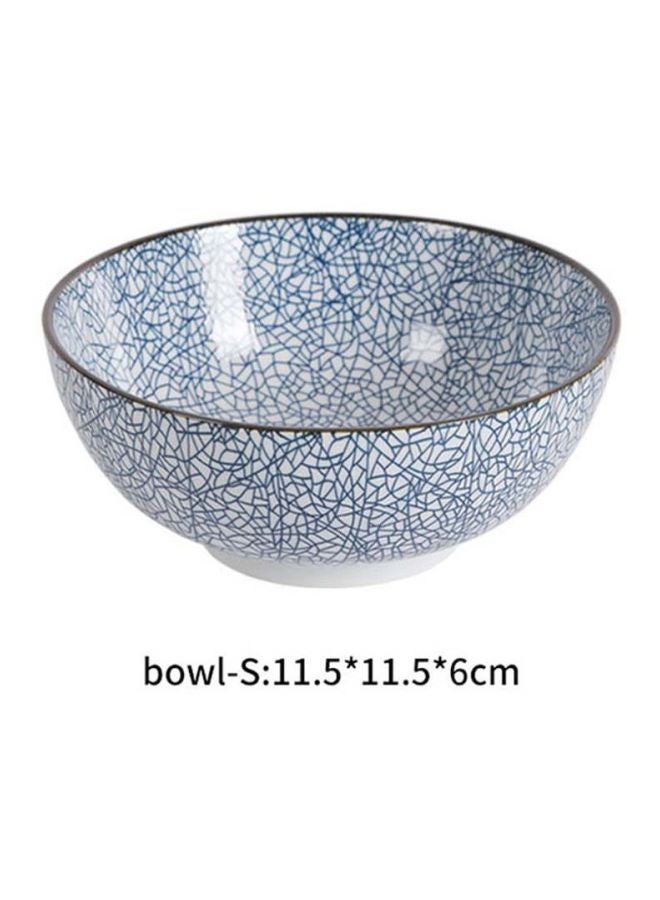 وعاء للأرز والحساء أزرق/ أبيض 11.5x11.5x6سم - Image 3