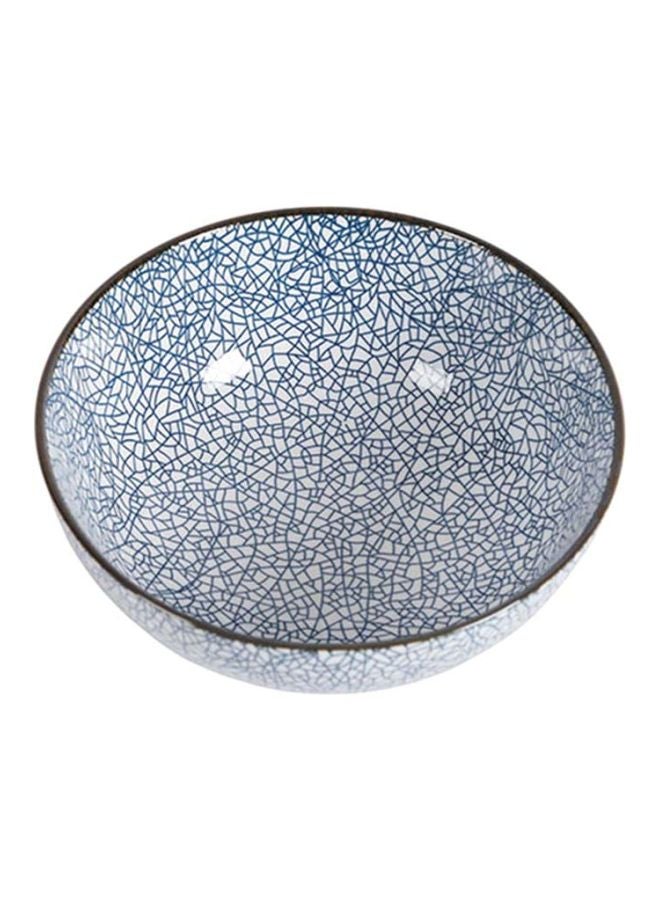 وعاء للأرز والحساء أزرق/ أبيض 11.5x11.5x6سم - Image 1