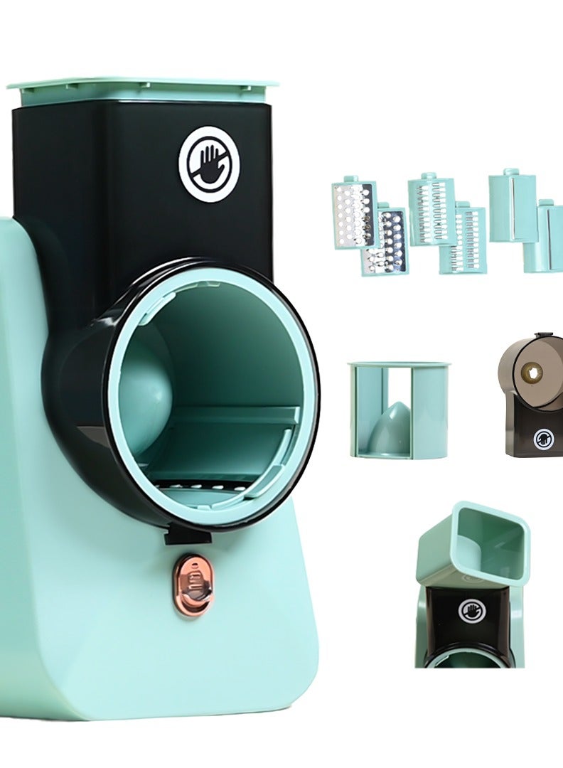 قطاعة خضروات وفواكه كهربائية متعددة الاستخدامات لاسلكية مع 3 أسطوانات شفرات من الستانلس ستيل – قابلة لإعادة الشحن (USB Type-C) - Image 1