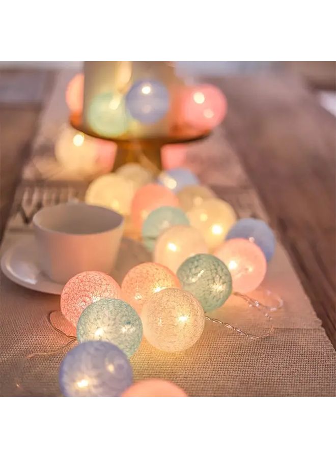 Macaron Color Round Ball LED Fairy String Lights 59.05in 10LED Battery Plastic - Image 4