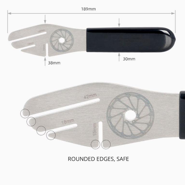 FASTPED Metal Bicycle Disc Brake Wrench Rotor Alignment Durable Truing Tool Disc Rotor Tool Bicycle Brake Disc Truing Tool, Bicycle Brake Discs Adjuster Flattening Correction Repair Tool Cycle Parts - Image 5